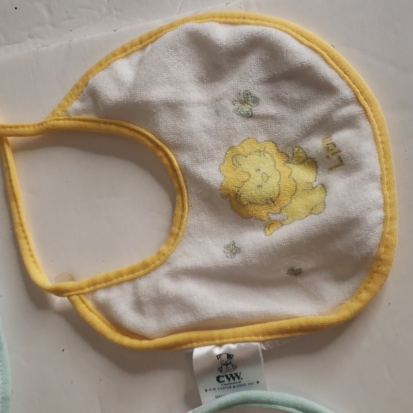 CWW HW Carter & Sons Vintage Zoo Animal Baby Bibs x5 - Picture 4 of 9